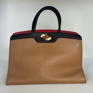 Authentic Bvlgari Leather Tote Bag